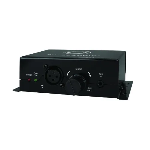 Vanco PA-EXMIX PA-EXMIX Mixing Microphone and Analog Audio Extender over Cat5e/6, XLR and AUX Inputs, PoC, Black