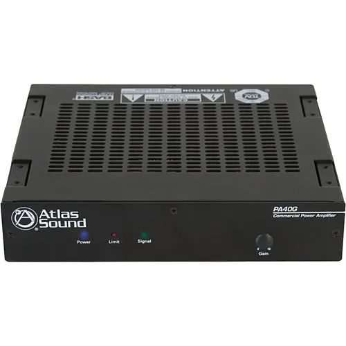 AtlasIED PA40G Single Channel, 40W Power Amplifier with Global Power Supply