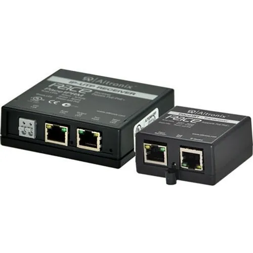 Altronix PACE1STR Long-Range Ethernet Single-Port Adapter Kit, 100Mbps, Passes PoE/PoE+, Includes Receiver and Small Transceiver