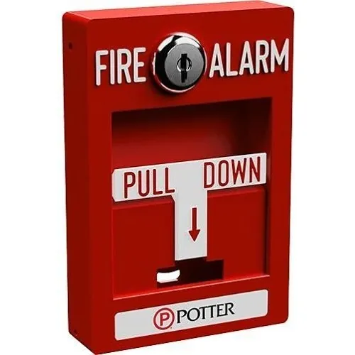 Potter PAD100-PSDA Addressable Pull Station, Dual Action