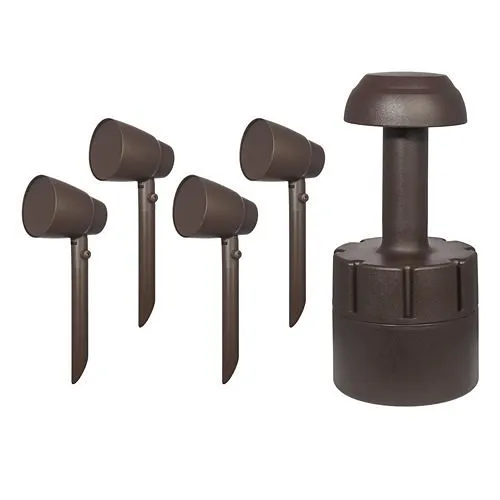 Proficient PAS-4.1-BU Protege 4" Outdoor Landscape Speaker Kit with 8" Burial Subwoofer, Includes (4) Speakers and (1) Subwoofer