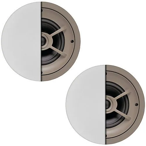 PROFICIENT C606 Protege Ceiling Speakers with 6-1/2" Polypropylene Woofers and 3/4" Fixed Soft-Dome Tweeters, Pair