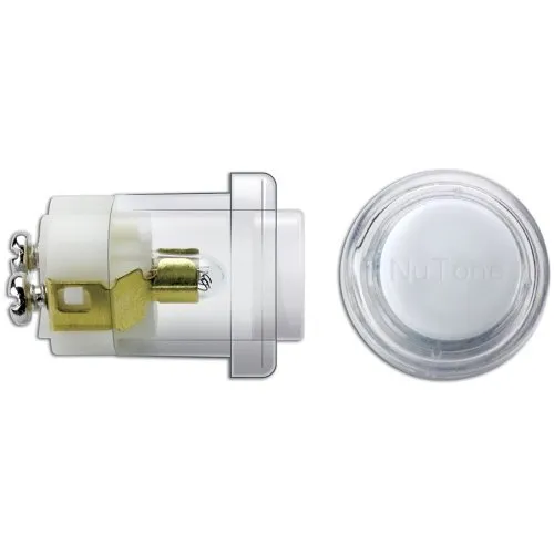 NuTone PB18LWHCL Lighted Round Clear/White Pushbutton