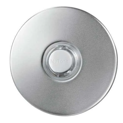 NuTone PB41LSN Lighted Round Stucco Doorbell Push Button, Satin Nickel