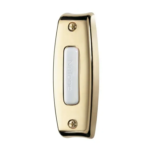 NuTone PB7LPB LGHT Push Button Door Bell, Polished Brass