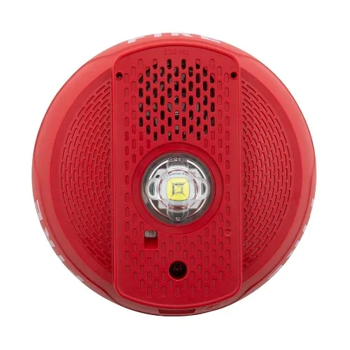System Sensor PC2RLED-LF Ceiling Mount Strobe Sounder, Low-Frequency, Red