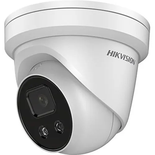 Hikvision PCI-T15F2SL AcuSense 5MP IR Turret IP Camera with Strobe Light and Audio Alarm, 2.8mm Fixed Lens, White (Replaced by DS-2CD3346G2H-LISU)