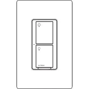 Lutron PD-5WS-DV-WH Caseta Wireless 5A Lighting & 3A Fan RF On/Off Light Switch, White