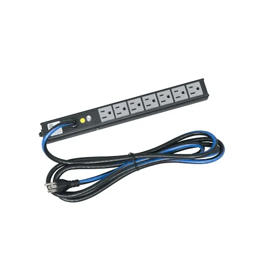 Middle Atlantic PD-715SC-NS PD Series 7-Outlet Vertical Power Strip, Slim High-Density, 15A, No Surge Protection