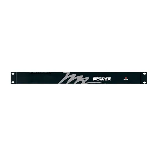 Middle Atlantic PD-815R-PL PD Series Rack Mounted 8-Outlet PDU, 15A, Flat Black Powder Coat