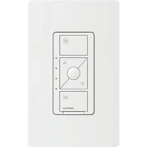 Lutron PD-FSQN-WH Caseta Wireless In-Wall Fan Control, 120V, White