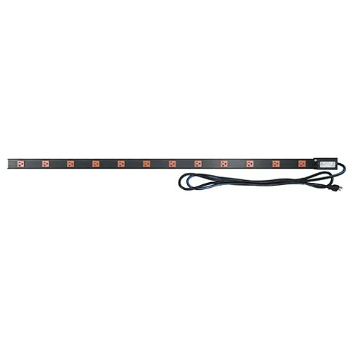 Middle Atlantic PDT-1220C-NS PDT Series Low Profile Vertical Power Strip, 20A, 12-Outlet Rack Mounted Power