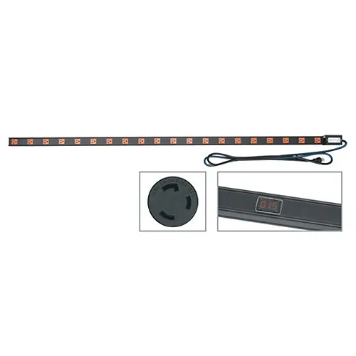 Middle Atlantic PDT-2020TL-M-NS PDT Low Profile Vertical Power Strip, 20-Outlet Rack Mounted Power, 20A