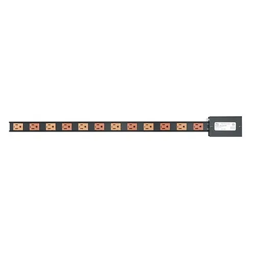 Middle Atlantic PDT-2X615S Select PDT Low Profile Vertical Power Strip with Dual Circuit, 12-Outlet, Hardwired, 15A
