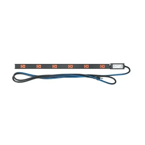 Middle Atlantic PDT-615C-NS Low Profile Vertical Power Strip, 15A, 6-Outlet PDU, No Surge Protection