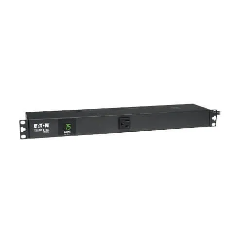 Eaton Tripp Lite PDUMH15 Single-Phase Local Metered PDU, 15' (4.57m) Cord, 1.4kW, 120V 12A, 13 NEMA 5-15R Outlets, 5-15P Input, 1U