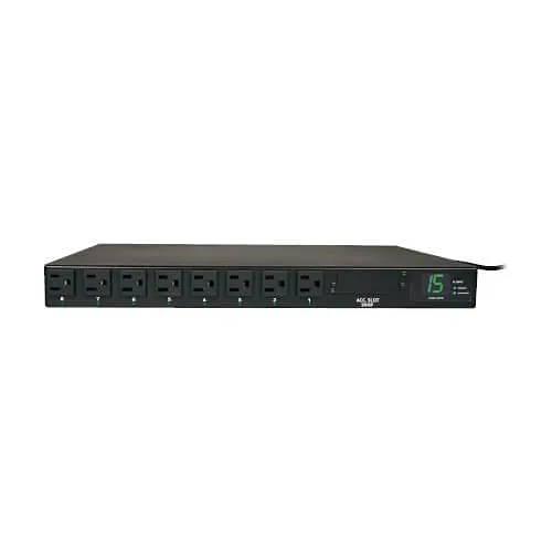 Eaton Tripp Lite PDUMH15AT 1.4kW Single-Phase Local Metered Automatic Transfer Switch PDU, 2 120V 5-15P 15A Inputs, 8 5-15R Outputs, 1U