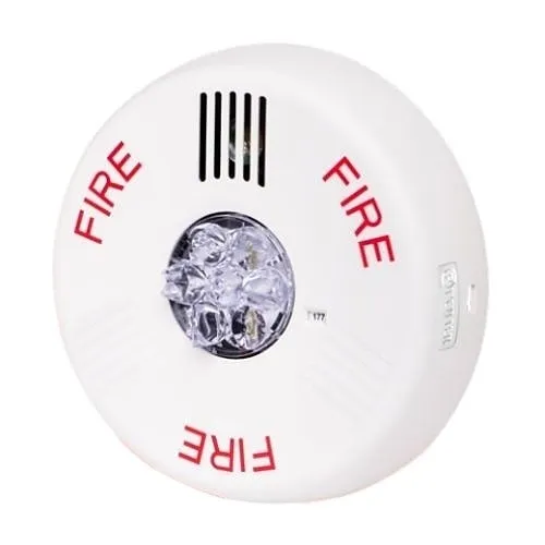 Potter PE-HSWC PE-HS Series LED Horn Strobe, Ceiling Mount, FIRE Label, White
