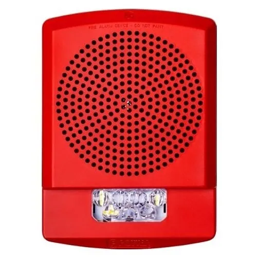 Potter PE-LFHNR Low Frequency Sounder, Wall, No Lettering, Red