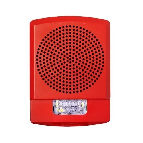 Potter PE-SPKR PE Series High Fidelity Speaker, Wall Mount, Fire Text, Red