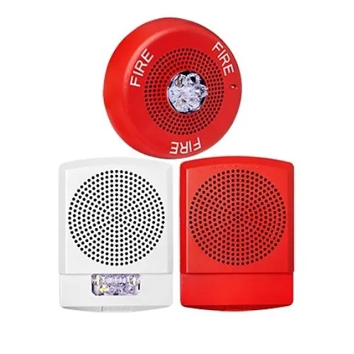 Potter PE-SPKW PE Series High Fidelity Speaker, Wall Mount, Fire Text, White