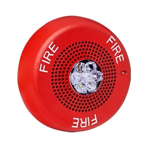 Potter PE-SPSTRC PE Series High Fidelity Speaker Strobe, LED, Ceiling Mount, Fire Text, Red
