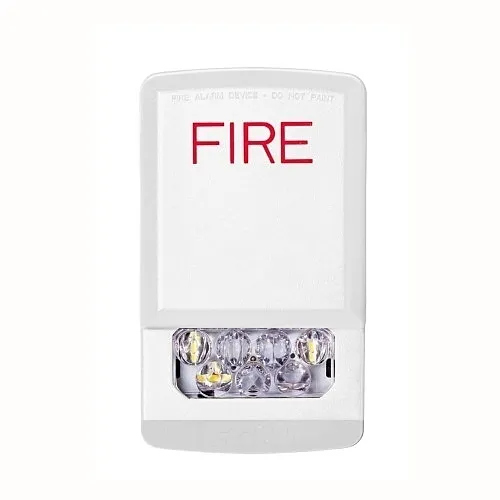 Potter PE-STW PE Series Strobe, LED, Wall Mount, Fire Text, White