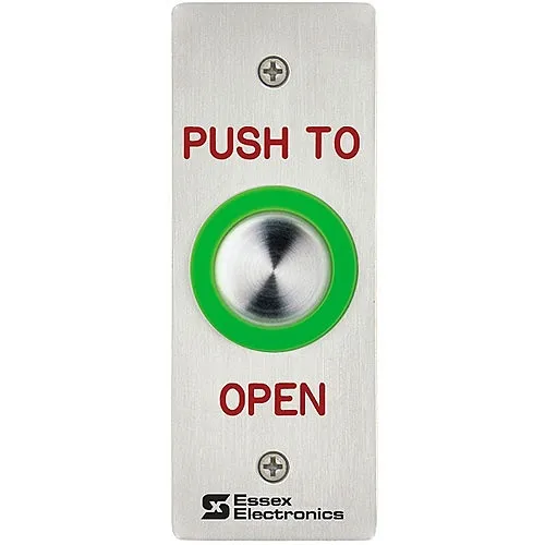 Essex PEB-1SO PEB Series Narrow Piezoelectric "Push to Open" Switch, Stainless-Steel Faceplate