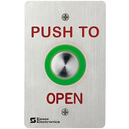 Essex PEB-2SO PEB Series Single Gang Piezoelectric "Push to Open" Switch, Stainless-Steel Faceplate