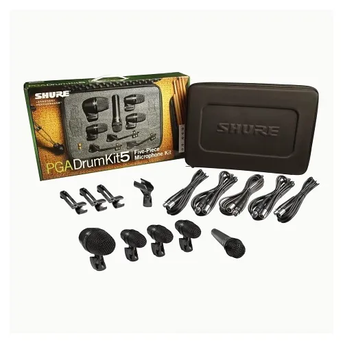 Shure PGADRUMKIT5 Bodypack Transmitter with Integrated Omnidirectional Microphone, 4-Pin Mini