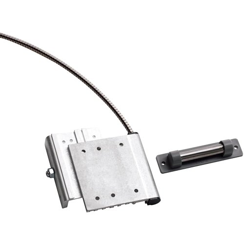 Edwards Signaling 2302 Series Curtain Door Magnetic Contact, IP6, 30V op voltage, 0.25A, 3W/VA, SPDT, track mount 2'SS armored lead, 3" gap.