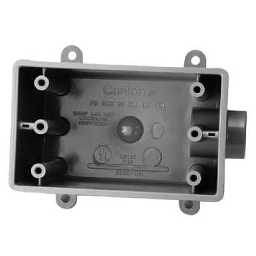 ABB E9801 Non-Metallic Hub Less 1-Gang Deep Device Box, Type FD