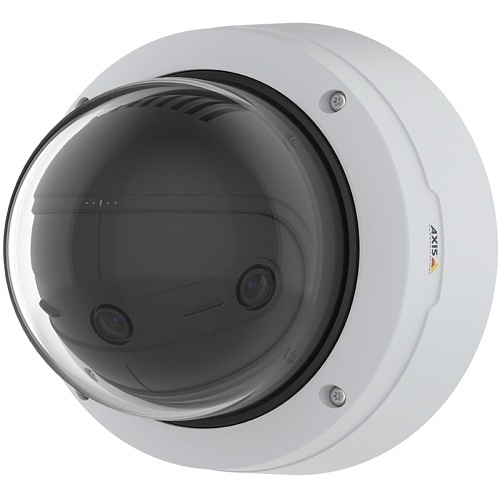 AXIS P3818-PVE P38 Series 13MP Outdoor Vandal Resistant 180° Panoramic Fixed Dome IP Camera, 3.2mm Fixed Lens, White