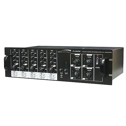 Speco PL200M 160W x Multisource and Multizone PA Amplifier