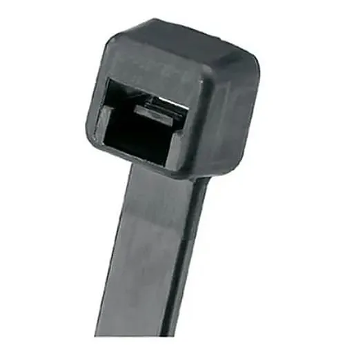 Panduit PLT1M-M0 Pan-Ty Locking Cable Ties, 18 lb Strength, 3.9" Length, 1000-Pack, Black
