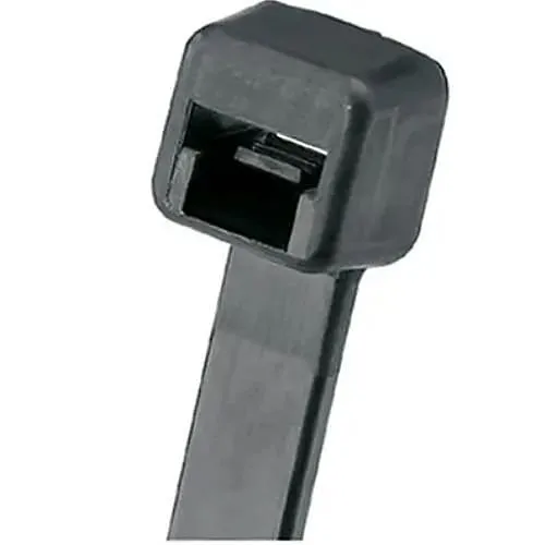 Panduit PLT2I-M0 Pan-Ty Locking Cable Ties, 40 lb Strength, 8" Length, 1000-Pack, Black