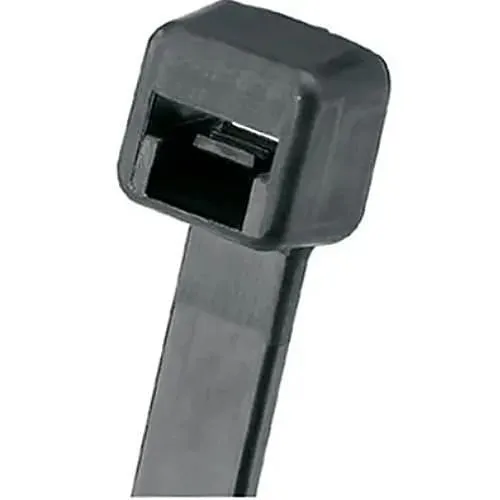 Panduit PLT2M-M20 Pan-Ty Indoor Locking Cable Ties, 18 lb Strength, 8" Length, 1000-Pack, Black