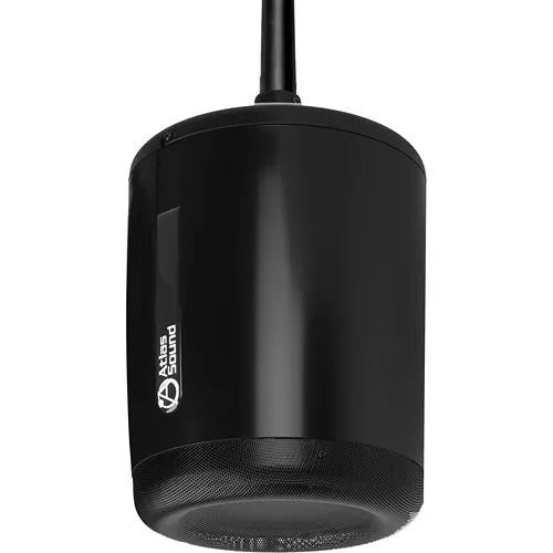 AtlasIED PM8SUB-B 8" Pendant Mount Subwoofer with 60W 70.7V Transformer, Black