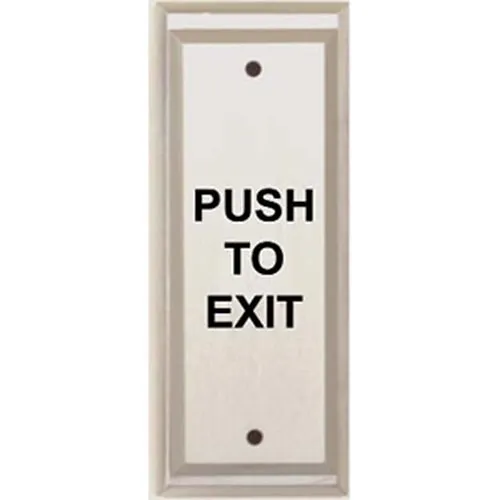 Alarm Controls PN5-111 PN Vandal Resistant Narrow Push Plate, Pneumatic Time Delay, Push to Exit, Black Push Plate, Clear Finish (Replaces PN2-111)