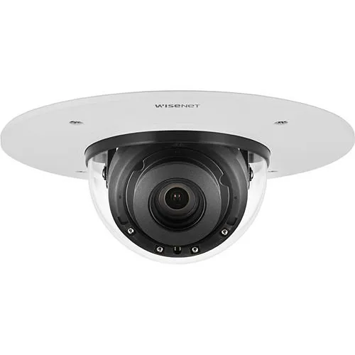 Hanwha PND-A9081RF Wisenet P-Series 8MP Flush-Mount AI IR Dome Camera, 4.5-10mm Varifocal Lens