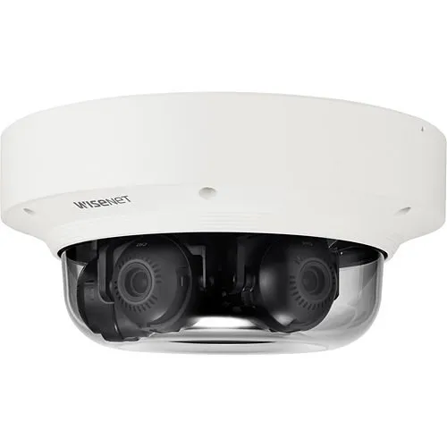 Hanwha PNM-8082VT P-Series 2MP 3-Channel Multi-Directional Camera, 3-6mm Varifocal Lenses, White