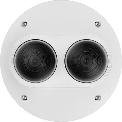Hanwha PNM-9000VD Wisenet P-Series 10MP Dual-Eye Multi-Directional Camera, 3.7mm, 4.6mm and 7mm Fixed Lenses Options