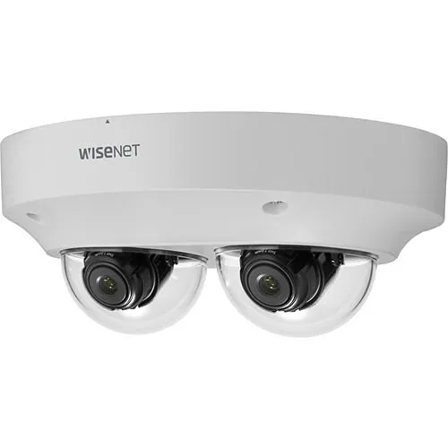 Hanwha PNM-9000VD Wisenet P-Series 10MP Dual-Eye Multi-Directional Camera, 3.7mm, 4.6mm and 7mm Fixed Lenses Options