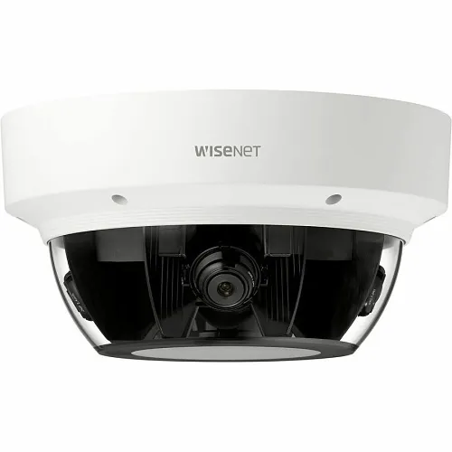 Hanwha PNM-9002VQ/KUS Series x 2MP Multi-Directional Camera, Lenses Not Included, White, TAA Compliant