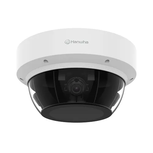 Hanwha PNM-9002VQ/VWF 2MP-5MP Multi-Sensor Multi-Directional  Camera, IP66, IK10, Lens Modules Not Included, White
