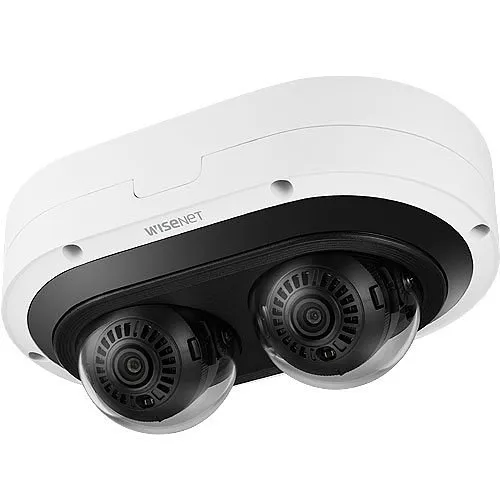 Hanwha PNM-C12083RVD 6MP Outdoor IR Vandal-Rated Dome IP Camera, 2-Channels, 3.54-6.69mm Lens