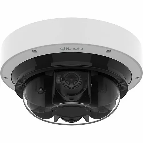 Hanwha PNM-C32083RVQ/VEX 8MP 4K x 4 AI IR Multi-Directional Dome Camera, 3.3-5.7mm Lens, White