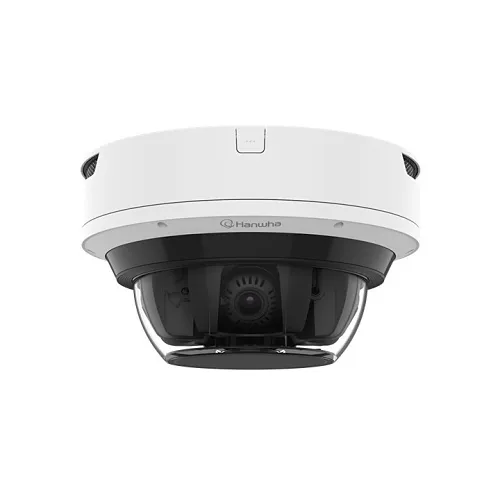 Hanwha PNM-C32084RQZ-8XE4T-W 4-Channel AI Multi-Sensor with WAVE VMS, 4.38-9.33mm Lens, WiseIR