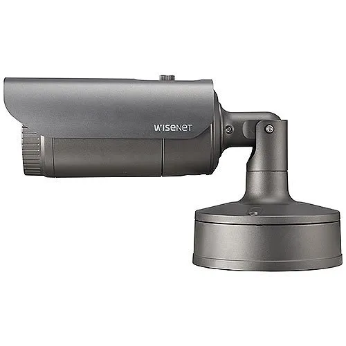 Hanwha PNO-A9081RLP 8MP WDR Vandal Bullet Camera with LPR and Wisenet Road AI, 4.5-10mm Lens