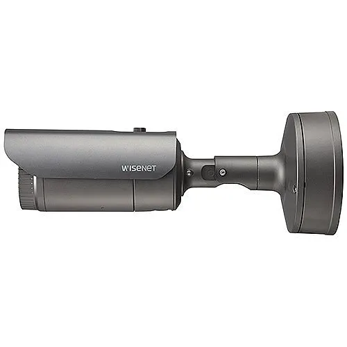 Hanwha PNO-A9081RLP 8MP WDR Vandal Bullet Camera with LPR and Wisenet Road AI, 4.5-10mm Lens